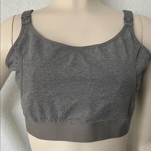 Gray Nursing Bra Size XL Adjustable Maternity Stretchy All Day Comfort